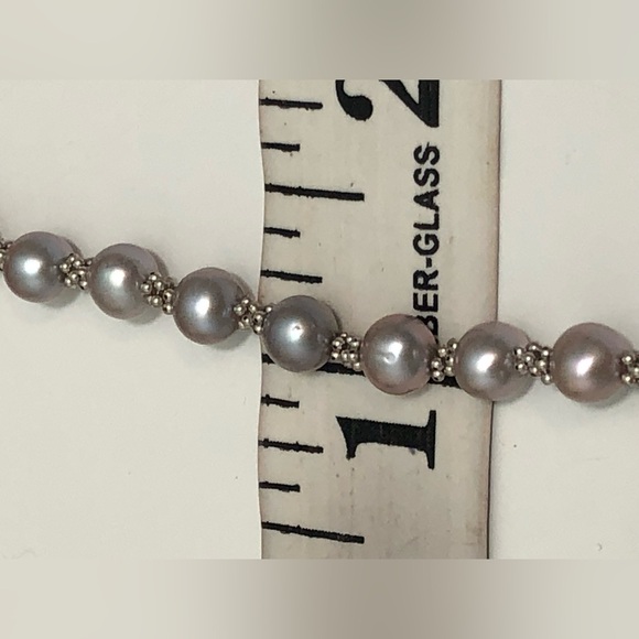 14K Gold Clasp & Spacer Beads Fresh Water Pearl Beaded Bracelet 7 in - Picture 6 of 10